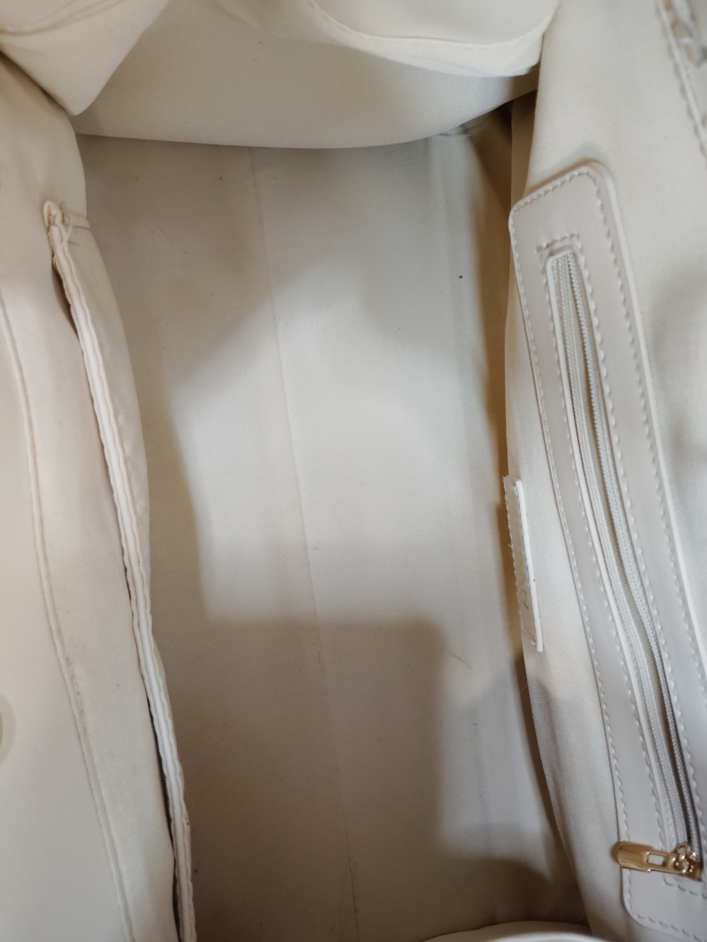 Rhonda-Urban Expressions Cream Woven Satchel - Picture 4 of 8